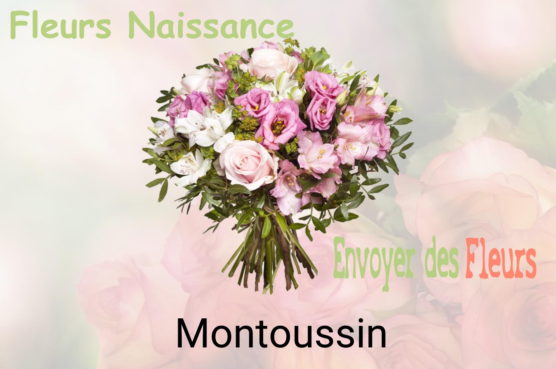 Bouquet de fleurs de naissance livré à Montoussin