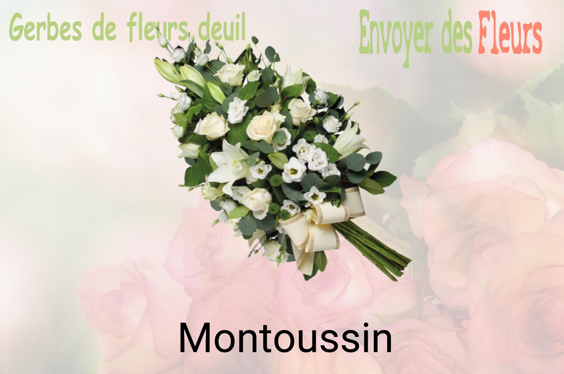 Gerbe de fleurs de deuil livrée à Montoussin